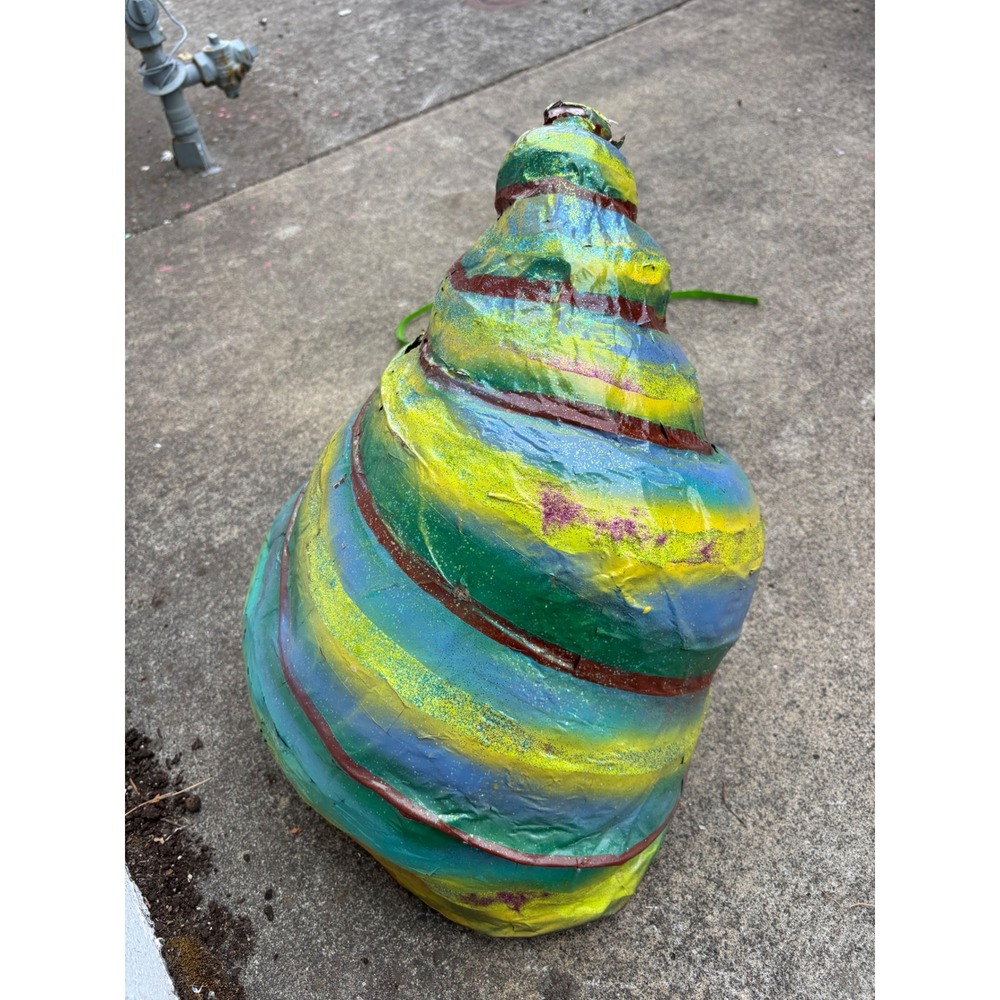 Handmade Papier-Mache Snail Shell Costume & Fleece Antennae Headpiece Set DIY